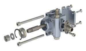 Eine Hydraulikpumpe bei Staplern ist ein Bauteil, das zur Erzeugung des hydraulischen Drucks in einem Hydrauliksystem dient.