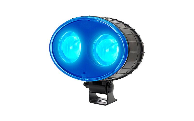 Motorrad-LED-Spot-Arbeitsscheinwerfer, 20 W, zusätzliches  Nebelscheinwerfer, 12 V/24 V, mit blauem Halo-Ring, wasserdicht, für  Motorrad, LKW