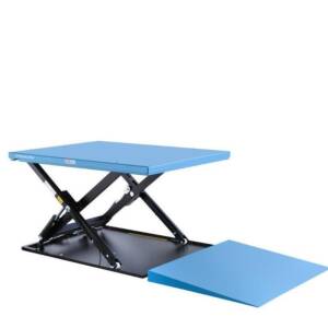 Hubtisch HTF-G, 230V oder 380V, Auffahrrampe, Hubhöhe bis 850 mm, Tragfähigkeit bis 2000 kg