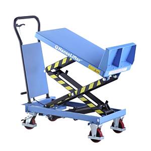 Neigehubtischwagen NHT400, Hubhöhe 900 mm, Tragfähigkeit: 400 kg