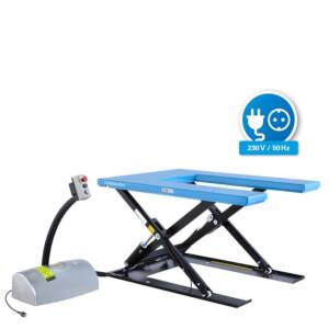 Hubtisch HTF-U mit U-Profil, Tragfähigkeit: 1000 kg, Hubhöhe: 840 mm, Netztspannung: 230 V