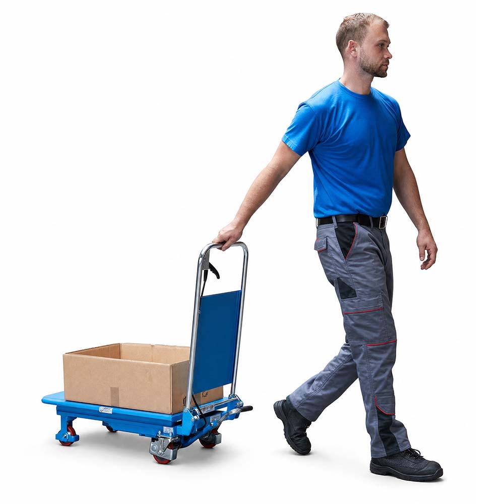 HanseLifter Mobile Scherenhubtischwagen SPA Serie Varianten 150 kg bis 1500 kg Tragkraft Polyurethan