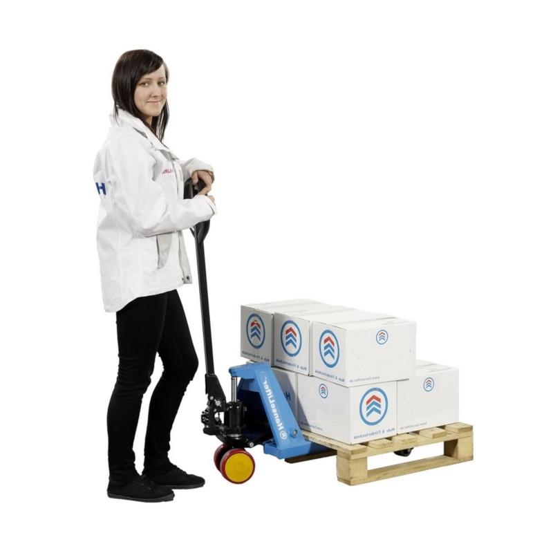 HanseLifter Mini Hubwagen WF 500 kg Tragkraft 800 mm Gabellänge für Displays